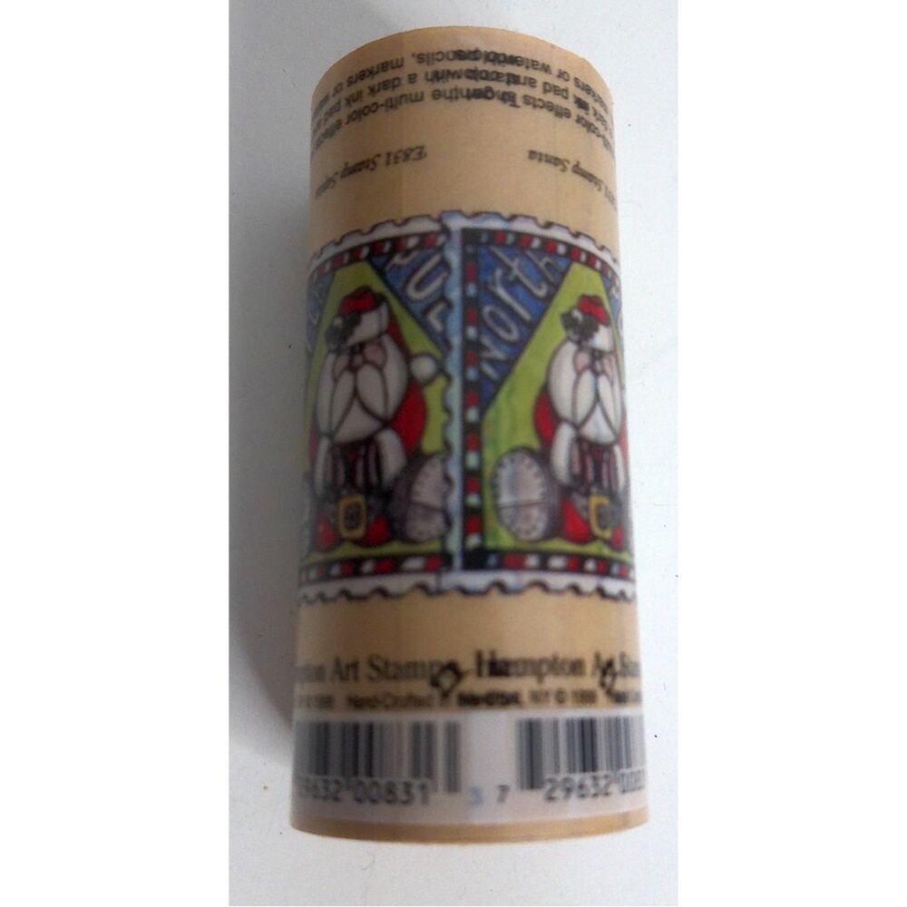 Vintage Hampton Art Stamps Christmas Stamp Santa Sticker Roll